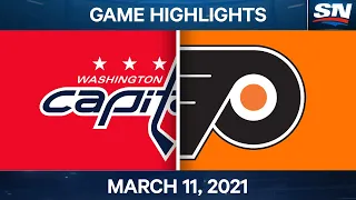 NHL Game Highlights | Capitals vs. Flyers - Mar. 11, 2021