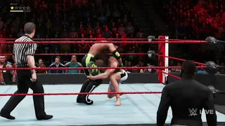 Matt riddle with Randy orton vs aj styles with omos wwe 2k20.