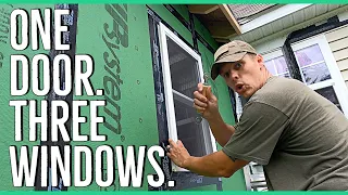 Installing the Door and Windows on our 14x14 DIY Home Addition