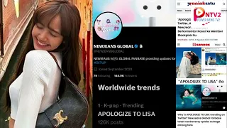 APOLOGIZE TO LISA trends Worldwide after one of the largest NewJeans Fanbase accounts insults BLACKP