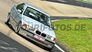 BMW E36 323i vs Clio 4RS vs Clio 3RS - Nürburgring Nordschleife - TF 04.06.16