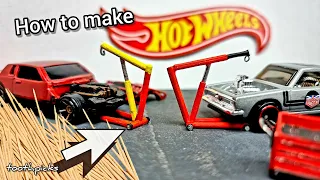 DIY engine hoist accessories for Hot Wheels garage diorama 1:64 scale