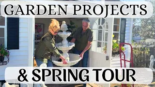 April Garden Tour and Spring Garden Project!🌸🔨