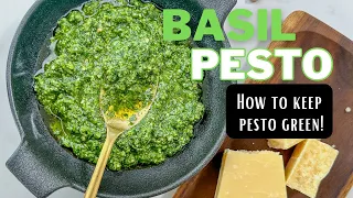 Pesto Basil recipe - How to keep it green?