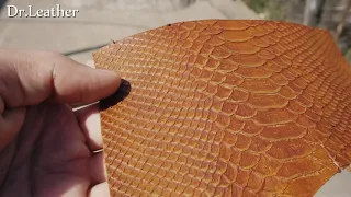 Покраска натуральной кожи с фактурой рептилии #2 - Dr.Leather