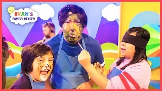 Painting each other Challenge on Ryan's Mystery Playdate!!!