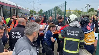 Samsun’da iki tramvay çarpıştı: Çok sayıda yaralı var