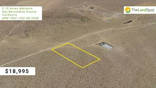 5.10 Acres Adelanto, San Bernardino County | Land for Sale in California