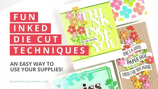 Inked Die Cuts Using Gel Press - Fast and Easy!