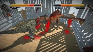 T rex VS Spino Mortal kombat style - Animal Revolt Battle Simulator