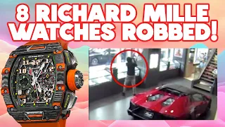 8 RICHARD MILLE WATCHES ROBBED IN SMASH & GRAB - Millions $ worth Stolen at Chicago Lamborghini