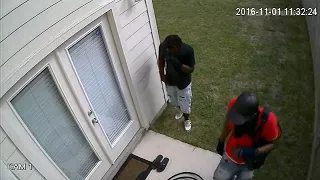 Burglars caught on camera breaking into home