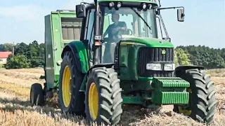 ☆Prasowanie Słomy 2019☆ John Deere 6620 & John Deere 550!