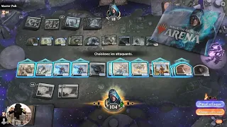 Bugs, openings 14 boosters, full of wins including 1 huge one at the end in MTGA