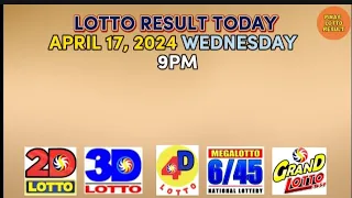 9pm Lotto Result APRIL 17, 2024 WEDNESDAY