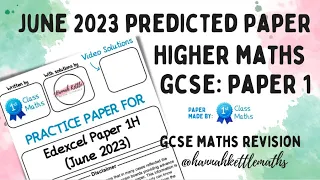 GCSE Maths Predicted Paper Edexcel Higher Non-Calculator 19th May 2023 | GCSE Maths Revision