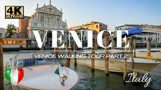 🇮🇹 Amazing Sunset in VENICE Italy, Venice Italy Walking Tour Part 2, 4K Unedited