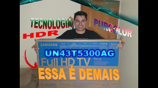 UNBOXING FULL HD TV SAMSUNG UN43T5300AG, SUPER RECOMENDO ESTE PRODUTO!!!!!