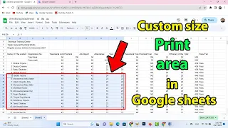 How to set permanent print area in google sheets
