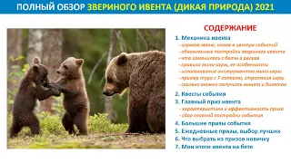 Полный обзор звериного события "Дикая природа" (Wildlife Event) 2021 - призы, стратегия прохождения