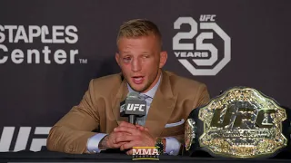 UFC 227: T.J. Dillashaw Post-Fight Press Conference - MMA Fighting