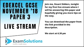 Edexcel GCSE Nov 2018 Paper 3 Worked Solutions