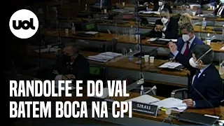 Randolfe e Marcos Do Val batem boca na CPI: “Você e as suas milícias não me intimidam”