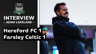 Hereford 1-1 Farsley | Adam Lakeland post-match interview