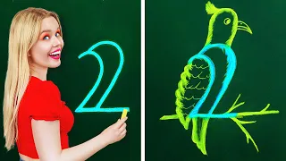 DRAWING CHALLENGE || Teacher VS Student! Who Draws it Better Take The Prize by 123 GO! FOOD