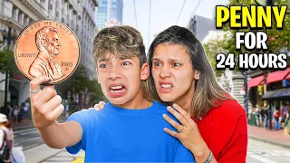 SURVIVING with a PENNY for 24 Hours!