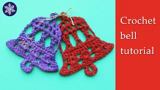 How to crochet a Christmas bell ornament