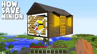 HOW will BABY MINION GET OUT of the SCARY HOUSE in Minecraft ? BABY MINION is HOME ALONE