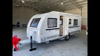 Adria 552 UP Caravan pickup and walkthrough