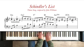 Schindler's List - Theme Song John Williams. Piano tutorial + sheet music. Early intermediate