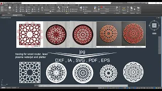 CNC drawing in AutoCAD tracing design part 6 (video 1) urdu / hindi