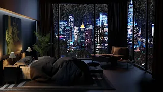 New York City Apartment with Traffic, Rain & Thunder Sounds - Relax, Sleep, Study