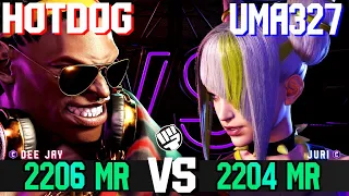 SF6 ♦ HotDog (Rank #1 Dee Jay) VS Uma327 (Rank #1 Juri)  - Fighting Game Hype