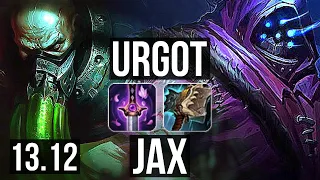 URGOT vs JAX (TOP) | Rank 4 Urgot, 9 solo kills, 11/1/0, 1.3M mastery | KR Grandmaster | 13.12