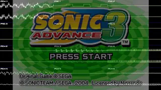 Sonic Advance 3 (Game Boy Advance)   Full Oscilloscope View