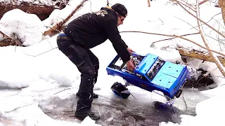 CHEVY STUCK in ICY CREEK - 100lb 30v MONSTER TRUCK Hits the Trail - Primal  1/5 | RC ADVENTURES
