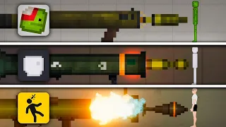 GIANT ROCKET LAUNCHER PEOPLE PLAYGROUND vs MELON PLAYGROUND vs REGULAR HUMAN WORKSHOP