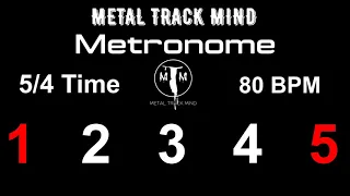 Metronome 5/4 Time 80 BPM visual numbers