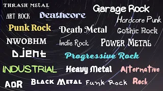 The First Albums for each Rock and Metal Genre (from 1964 to 2002)