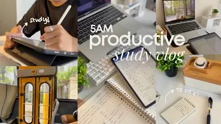 5AM STUDY VLOG 📖— days in uni, waking up early, and being productive