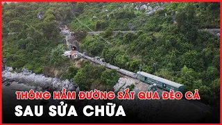 Thông hầm đường sắt qua đèo Cả sau gần 10 ngày sửa chữa - PLO