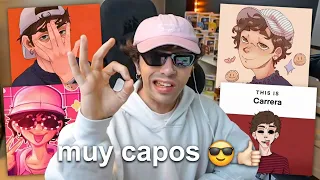 viendo los dibujos de mis subs 😄