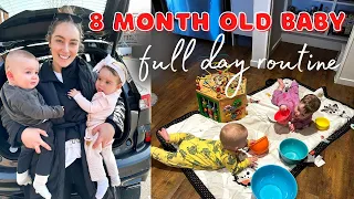 8 Month Old Baby FULL DAY Routine (SPEND THE DAY WITH THE TWINS!)