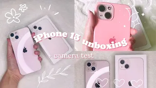 Aesthetic🌸 iPhone 13 Pink 128GB Unboxing [+camera test & accessories]📷✨