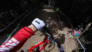 Downhill Mountain-biker Gee Atherton's GoPro  Run from UCI World Cup Qualifiers in Cairns