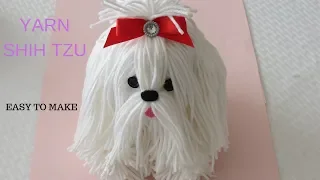 How to make a yarn/wool dog. Shih Tzu